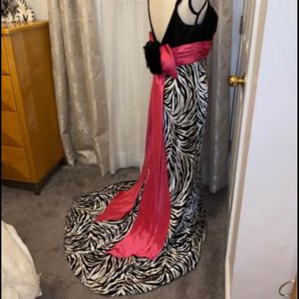 Jovani printed zebra gown